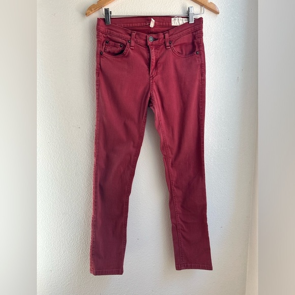 Rag and Bone | Washed Red Skinny Jeans - Picture 2 of 11